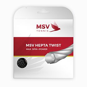 Cordage Tennis MSV Hepta Twist 12m 1,15mm Noir